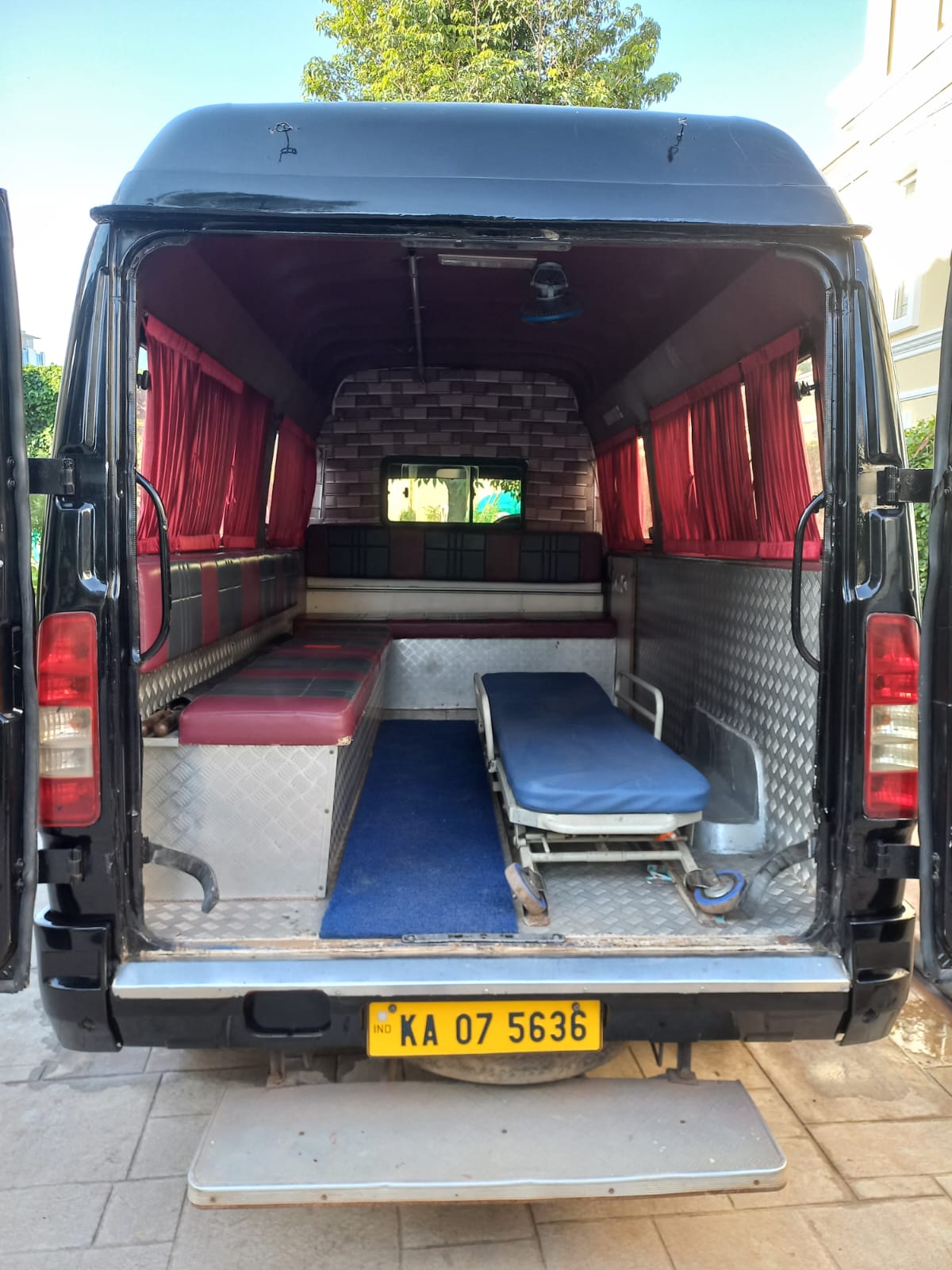 Hearse van interior arrangement in Bangalore