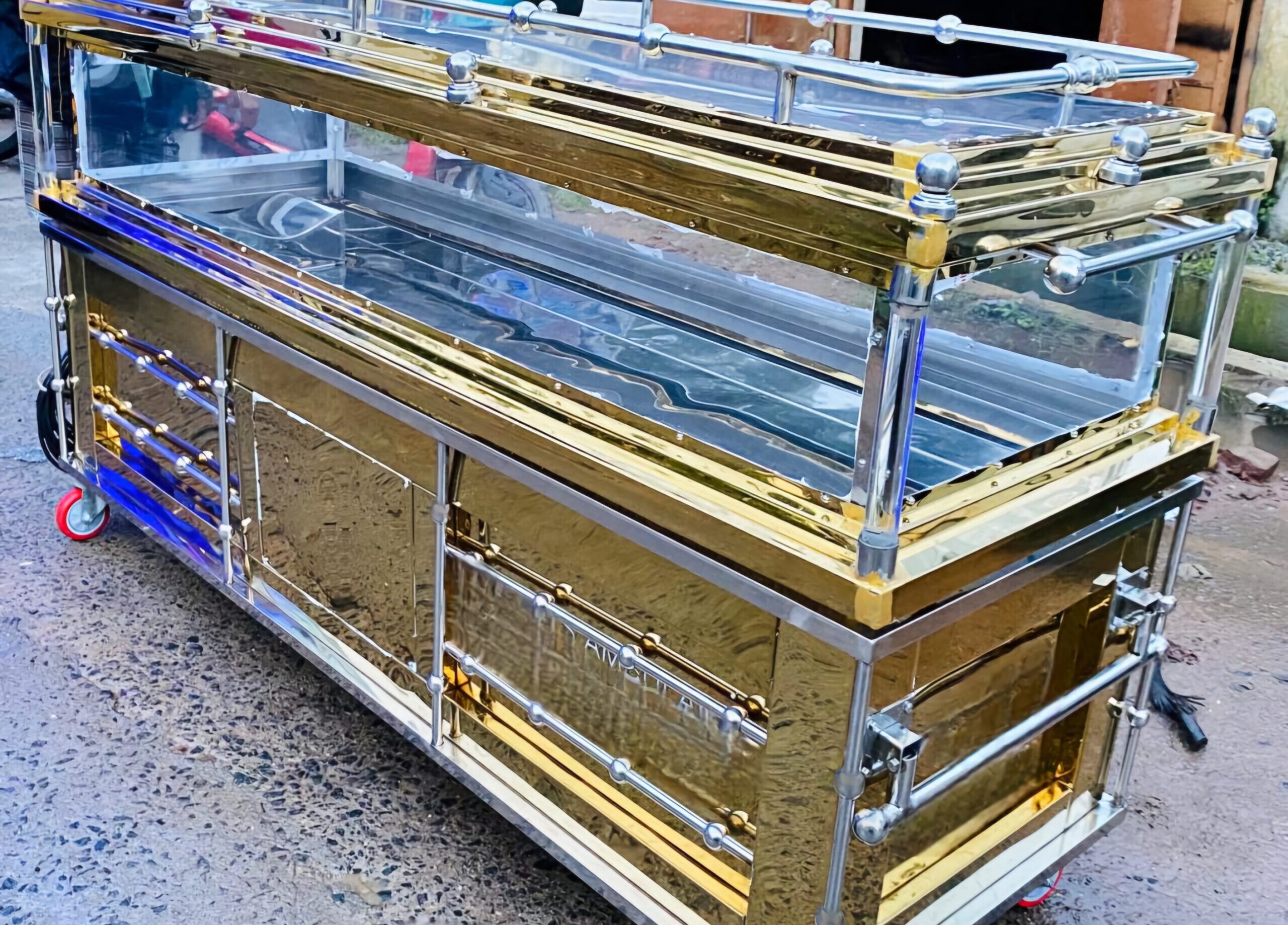 VIP freezer box with premium ceremonial presentation for final respects